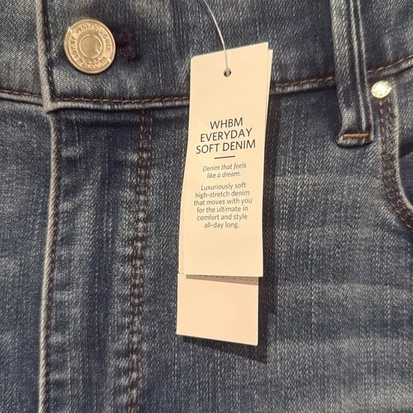 NWT White House Black Market Skinny Flare High Rise Everyday Soft Denim Jean 14L - Picture 7 of 15